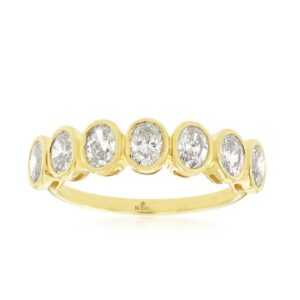 YELLOW GOLD DIAMOND WEDDING BAND H2519D
