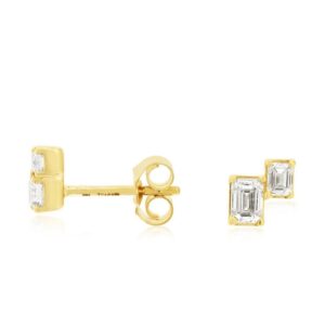 YELLOW GOLD DIAMOND EARRINGS H3081D