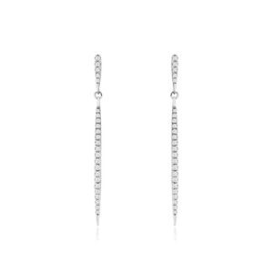 WHITE GOLD DIAMOND EARRINGS WH1173D