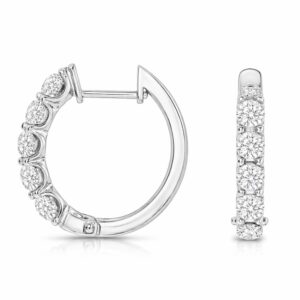 WHITE GOLD DIAMOND HOOPS WE3737