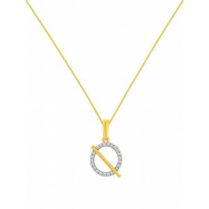 YELLOW GOLD DIAMOND PENDANT H3722D