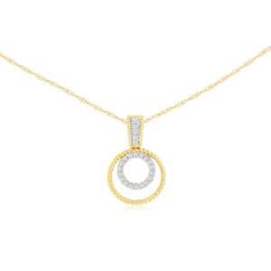 YELLOW GOLD DIAMOND PENDANT H3374D