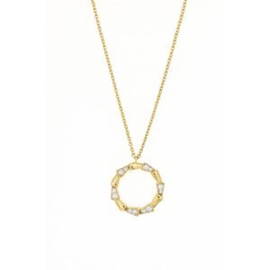 YELLOW GOLD DIAMOND NECKLACE H1414D