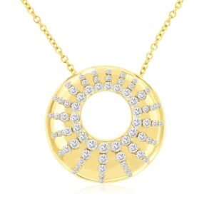 YELLOW GOLD DIAMOND NECKLACE H2710D