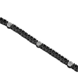 WHITE GOLD DIAMOND & BLACK DIAMOND BRACELET WC4372B