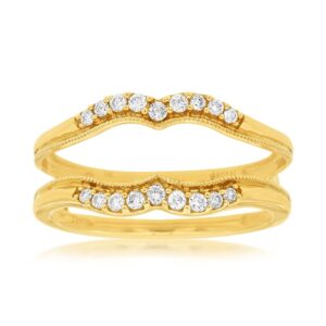 YELLOW GOLD DIAMOND INSERT RING C8230D