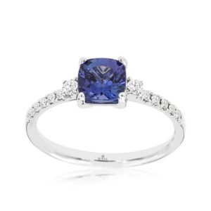 WHITE GOLD TANZANITE & DIAMOND RING WH2552Z