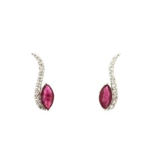 WHITE GOLD RUBY & DIAMOND RING WH2684R