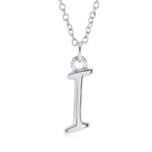 ITALGEM STEEL CURSIVE-LETTER NECKLACE INITIAL1-I