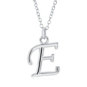 ITALGEM STEEL CURSIVE-LETTER NECKLACE INITIAL1-E