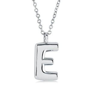 ITALGEM STEEL BUBBLE-LETTER NECKLACE INITIAL2-E