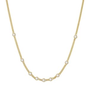 ANIA HAIE GOLD MULTI STATION ROUND STONE CHAIN NECKLACE N066-05G
