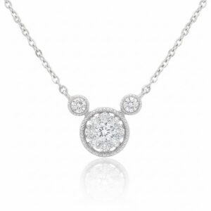 WHITE GOLD DIAMOND CLUSTER PENDANT M6425