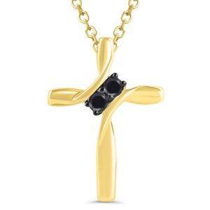 BLACK DIAMOND CROSS PENDANT 2440710100Y-06