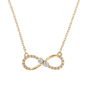 YELLOW GOLD DIAMOND NECKLACE H1146D