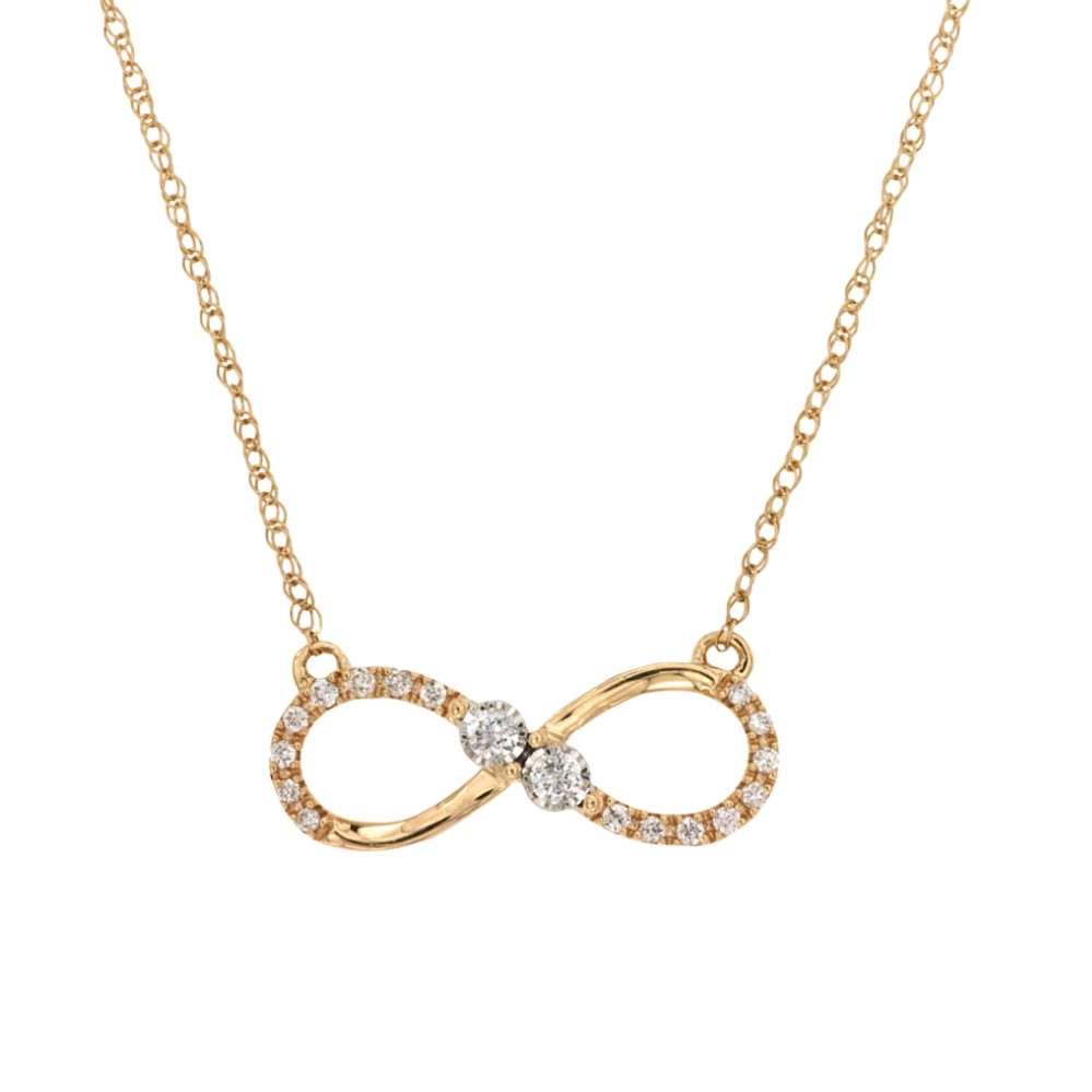 YELLOW GOLD DIAMOND NECKLACE H1146D