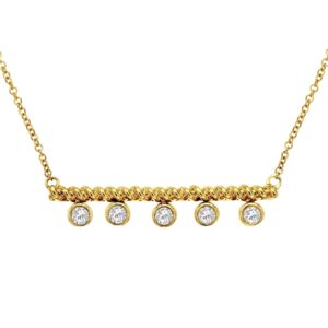 YELLOW GOLD DIAMOND NECKLACE C8173D