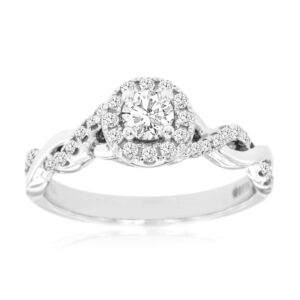 WHITE GOLD DIAMOND ENGAGEMENT RING WC9087D