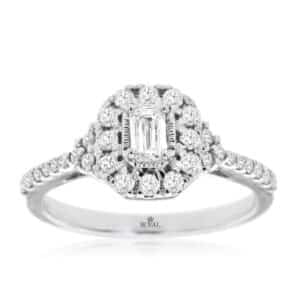 WHITE GOLD DIAMOND ENGAGEMENT RING WH1081D