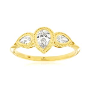 YELLOW GOLD DIAMOND ENGAGEMENT RING H3042D