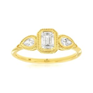 YELLOW GOLD DIAMOND ENGAGEMENT RING H3041D