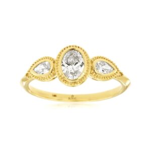 YELLOW GOLD DIAMOND ENGAGEMENT RING H3043D