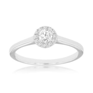 WHITE GOLD DIAMOND ENGAGEMENT RING WC9136D