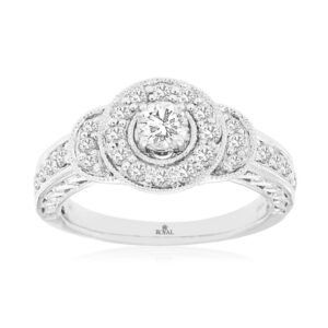 WHITE GOLD DIAMOND ENGAGMENT RING WH1626D
