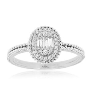 WHITE GOLD DIAMOND ENGAGEMENT RING WH1007D