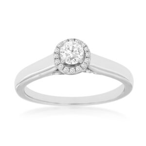 WHITE GOLD DIAMOND ENGAGEMENT RING WC9135D