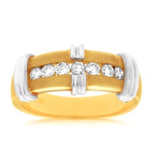 YELLOW GOLD HIS & HERS DIAMOND RING 2636G