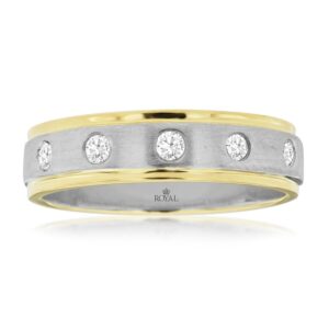WHITE & YELLOW GOLD DIAMOND BAND WC2720G