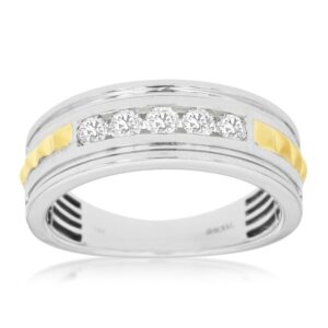 WHITE & YELLOW GOLD DIAMOND RING WC8581D