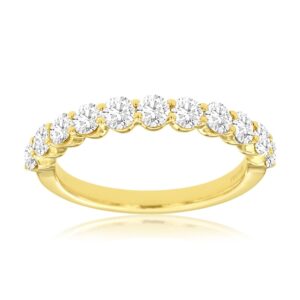 YELLOW GOLD DIAMOND WEDDING BAND C9049D