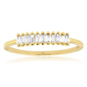 YELLOW GOLD DIAMOND WEDDING BAND H1266D