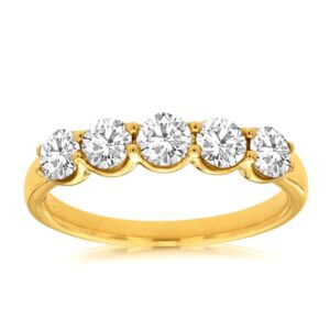 YELLOW GOLD DIAMOND WEDDING BAND C8033D