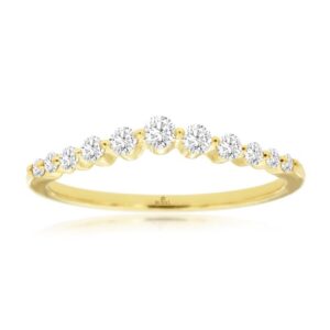 YELLOW GOLD DIAMOND WEDDING BAND H2173D