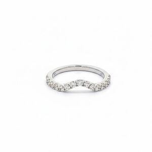 WHITE GOLD CURVED DIAMOND BAND W900115