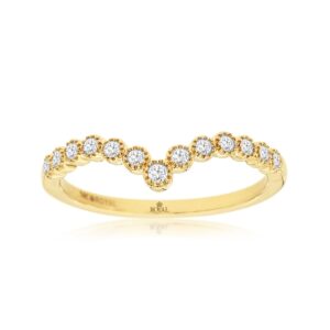 YELLOW GOLD DIAMOND CONTOUR RING H1733D