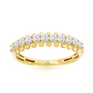 YELLOW GOLD DIAMOND WEDDING BAND H3573D