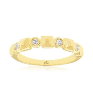 YELLOW GOLD DIAMOND WEDDING BAND H3286D