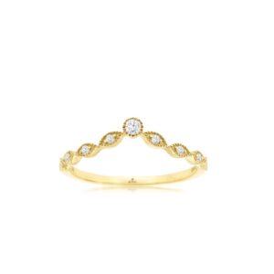 YELLOW GOLD DIAMOND WEDDING BAND H3625D