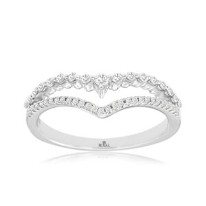 WHITE GOLD DIAMOND CONTOUR RING WH1312D