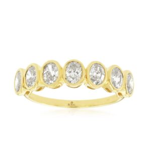 YELLOW GOLD DIAMOND WEDDING BAND H2519D