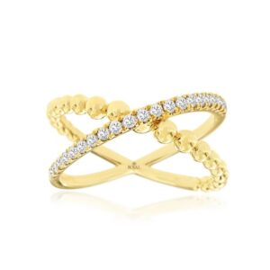 YELLOW GOLD DIAMOND RING H2733D