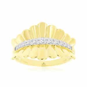 YELLOW GOLD DIAMOND RING H2797D