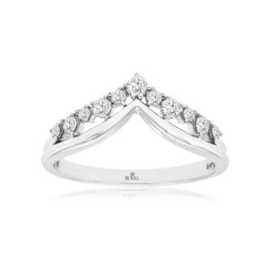 WHITE GOLD DIAMOND CONTOUR RING WH1801D
