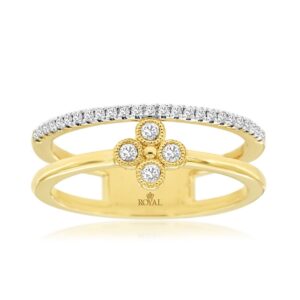 YELLOW GOLD DIAMOND RING H1835D