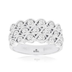 WHITE GOLD DIAMOND WEDDING BAND WC9579D