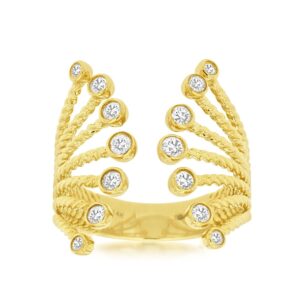 YELLOW GOLD DIAMOND RING C8508D